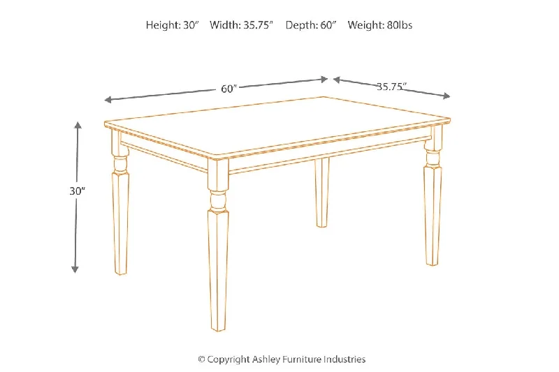 Owingsville Rectangular Dining Room Table Black/Brown by Ashley Furniture