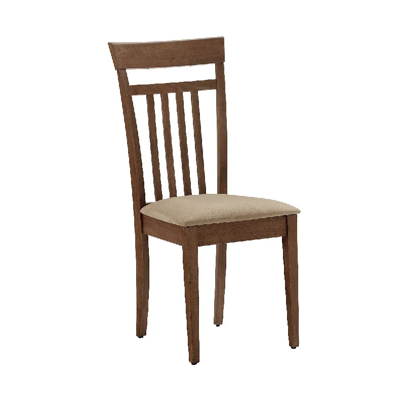 Set of Two Dining Chairs Coffee Brown