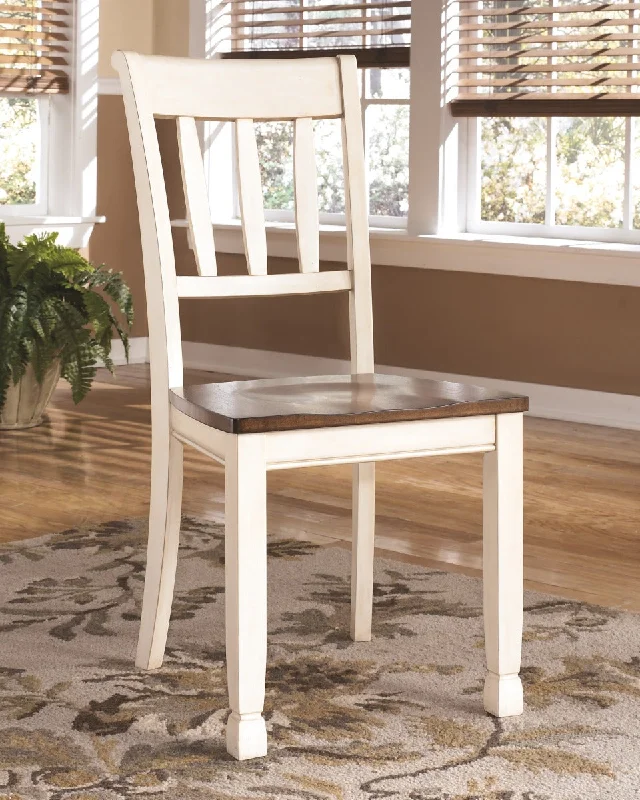 Whitesburg Dining Room Side Chair Set of 2 Brown/Cottage White by Ashley Furniture