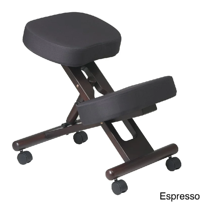 Ergonomic Wood and Memory Foam Rolling Knee Chair