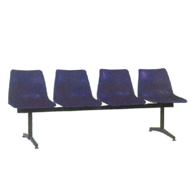 Euro Visitors Chair 4 Seater Blue #LH 330 BLUE