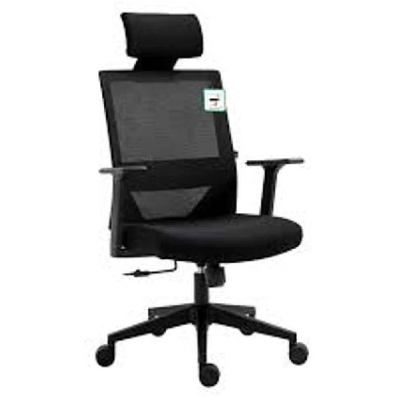 Hero High Back Mesh Chair Adj H-Rest Nylon Base 150kg Max