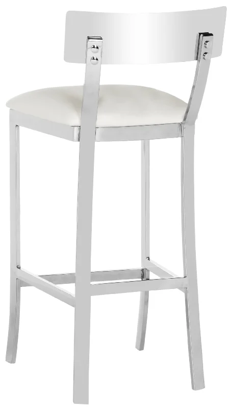 Safavieh Richard 39''H Stainless Steel Bar Stool White