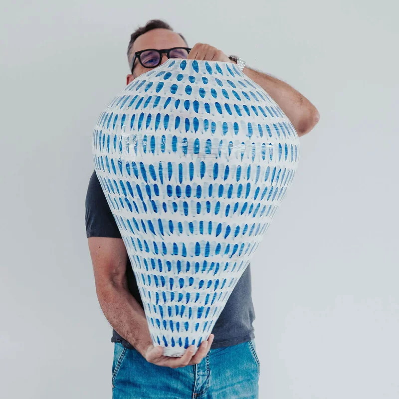 Blue Drops - Handcrafted ceramic vase