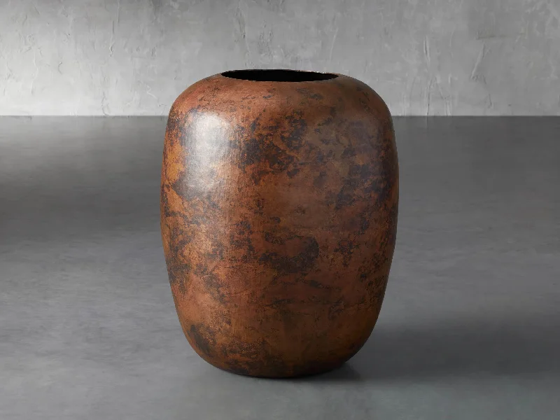 Extra Large Natural Copper Vase