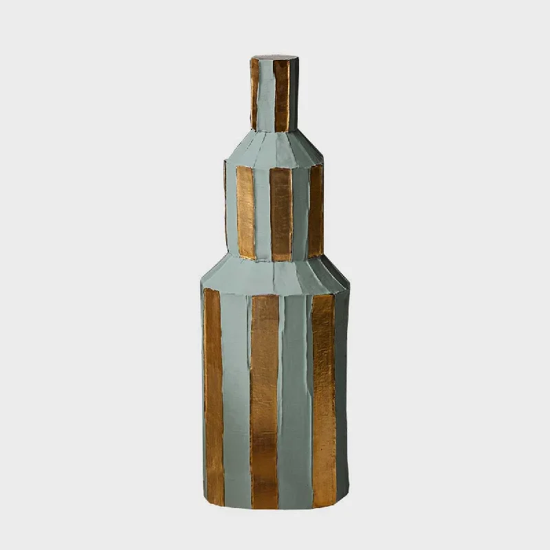 Fide Gold/Light Blue - Paper clay ceramic vase