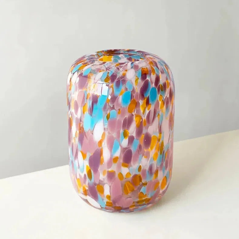 Paint Dot Retro Glass Vase