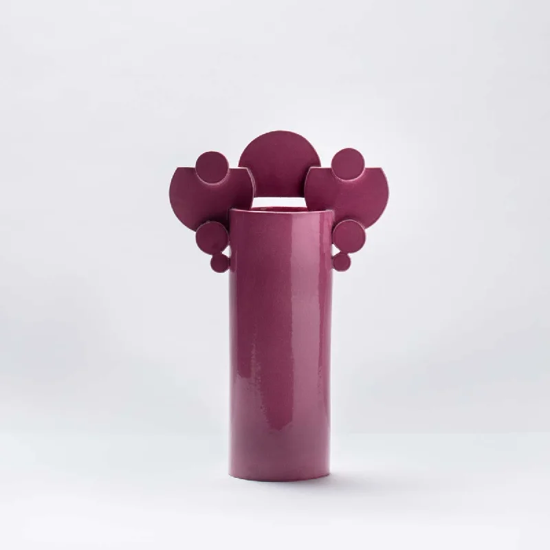 Violetta - Cyclamen glazed bubble family ceramic vase