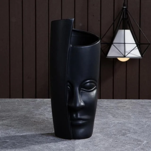 Black Folded Vase