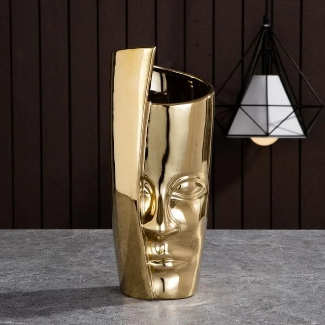 Gold Folded Vase