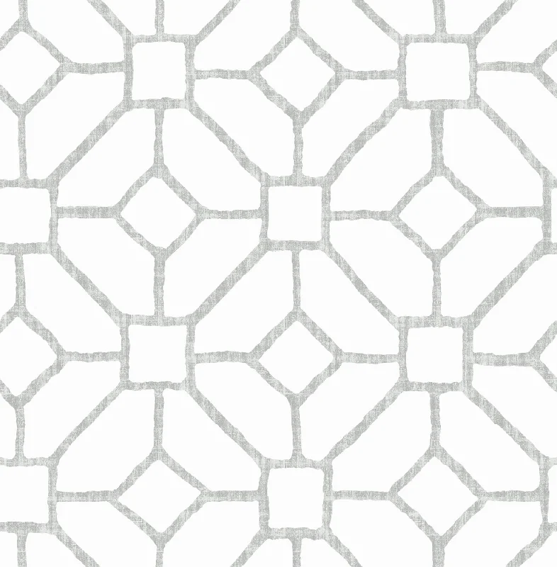 Addis Grey Trellis Wallpaper