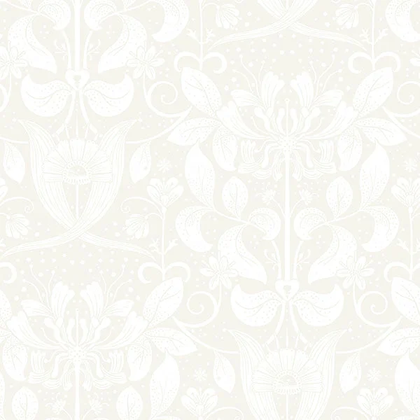 Berit Bone Floral Crest Wallpaper