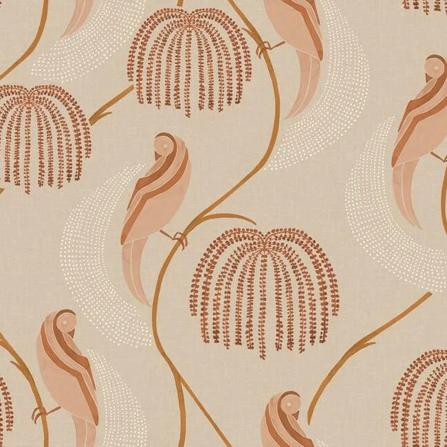 Blaise Wallpaper in Light Pink/Neutral from the Lemieux Et Cie Collection