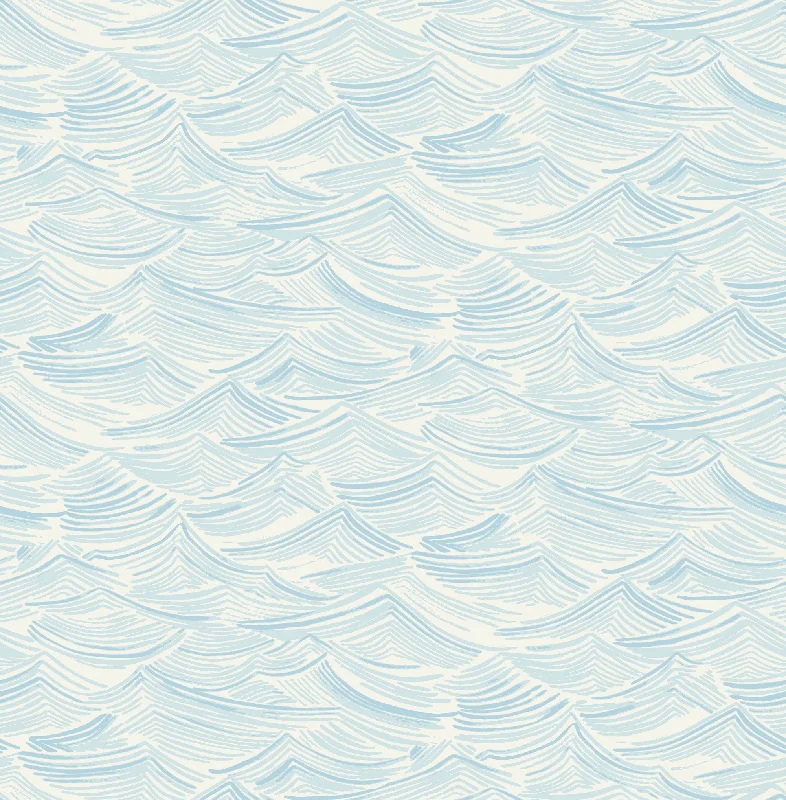 Calm Seas Wallpaper in Sky Blue from the Day Dreamers Collection