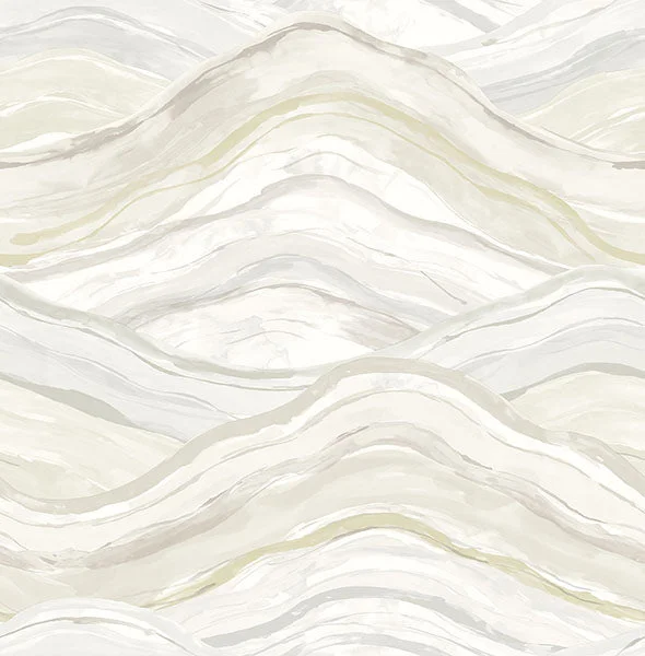 Dorea Champagne Striated Waves Wallpaper