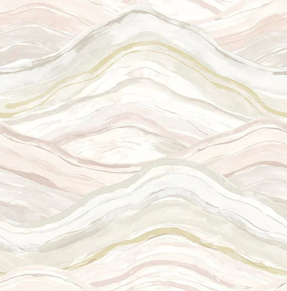 Dorea Pastel Striated Waves Wallpaper