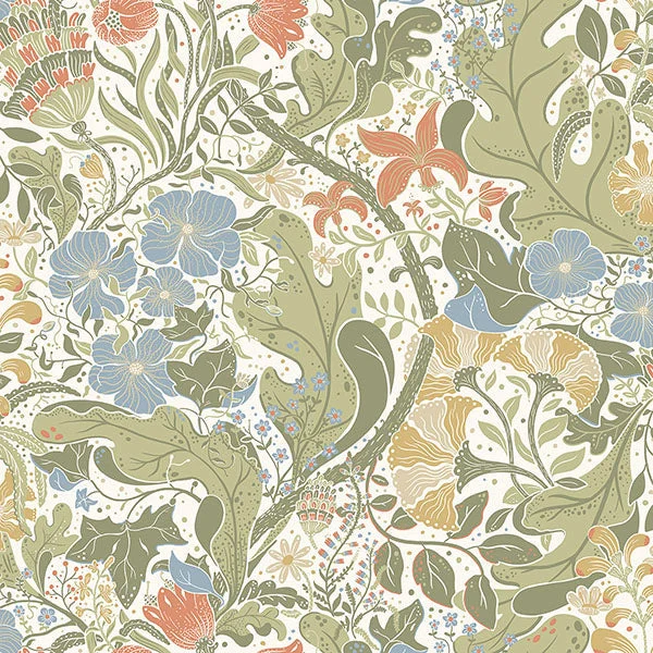 Elise Cream Nouveau Gardens Wallpaper