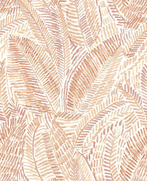 Fildia Orange Botanical Wallpaper