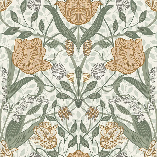 Fillippa Green Tulip Wallpaper