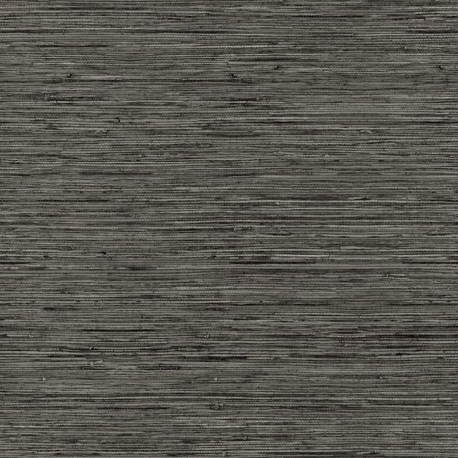 Grasscloth Peel & Stick Wallpaper in Dark Grey