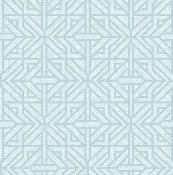 Hesper Sky Blue Geometric Wallpaper