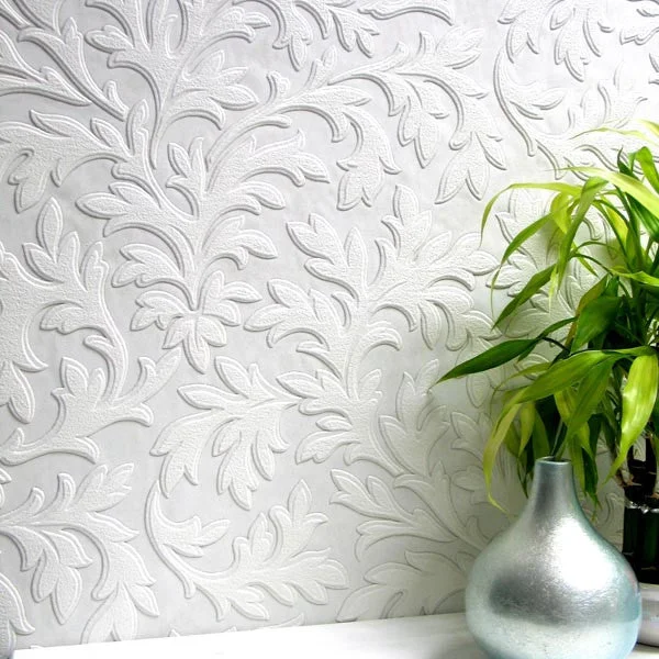 High Leaf Paintable Textured Wallpaper design by Brewster Home Fashions