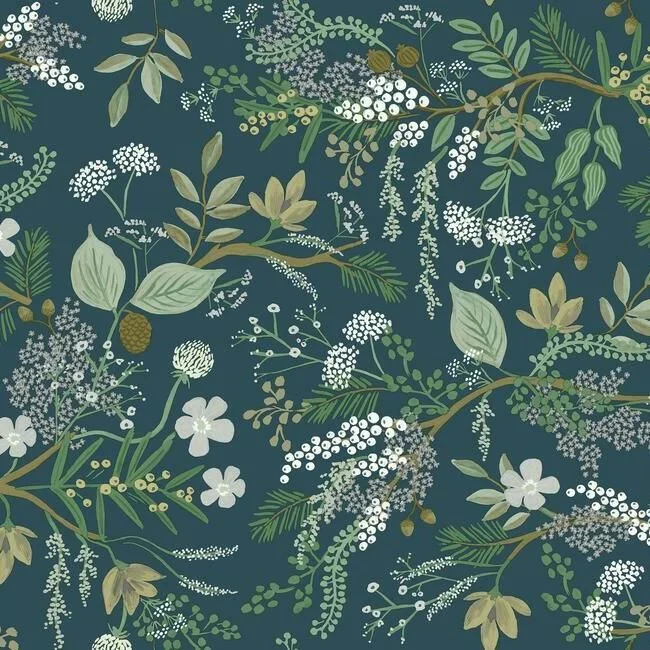 Juniper Forest Wallpaper in Pine from the Rifle Paper Co. Collection