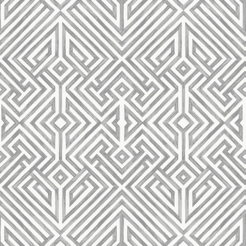 Lyon Grey Geometric Key Wallpaper