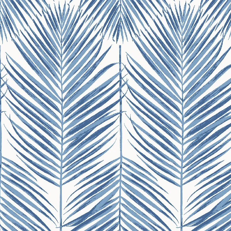 Marina Palm Wallpaper in Coastal Blue from Etten Gallerie Collection