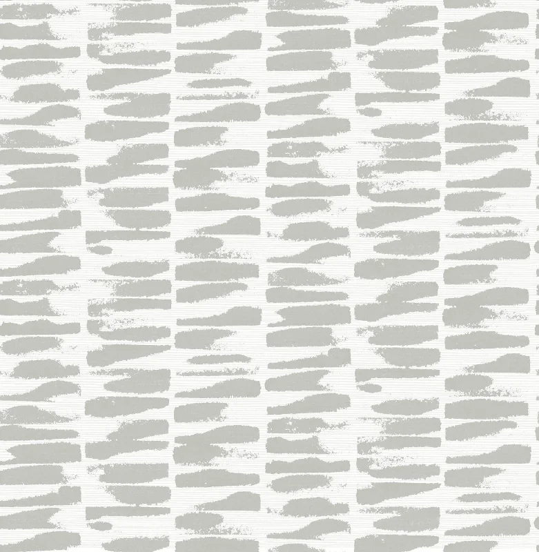 Myrtle Grey Abstract Stripe Wallpaper