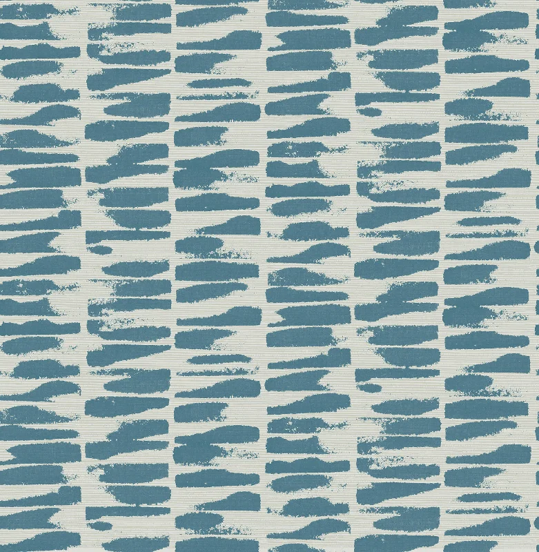 Myrtle Sea Green Abstract Stripe Wallpaper