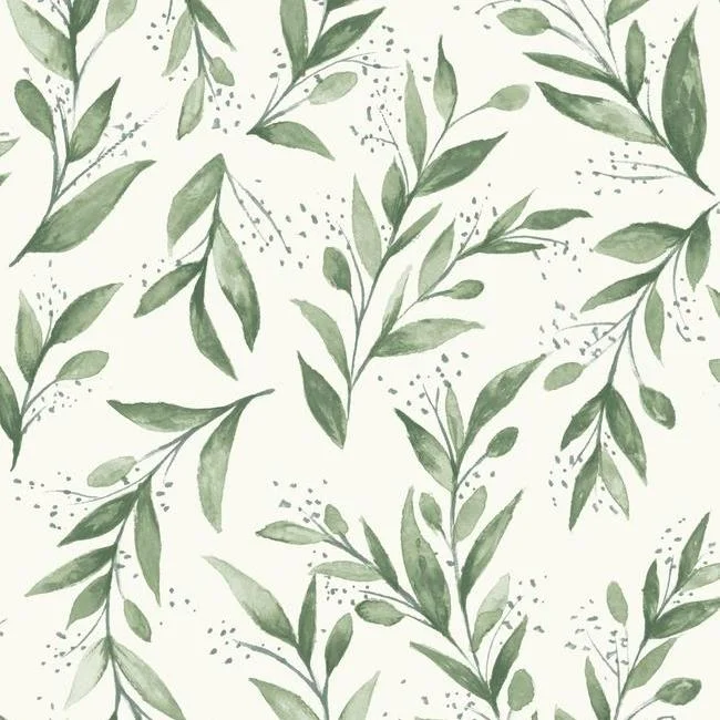 Olive Branch Peel & Stick Wallpaper in Olive