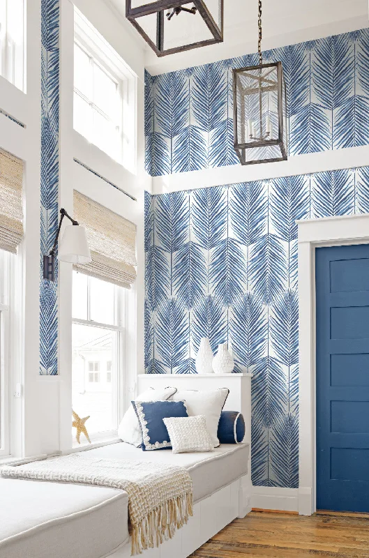 Paradise Wallpaper in Coastal Blue from the Beach House Collection