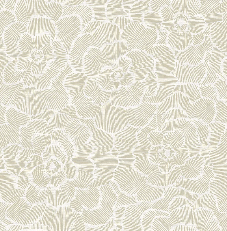 Periwinkle Stone Textured Floral Wallpaper