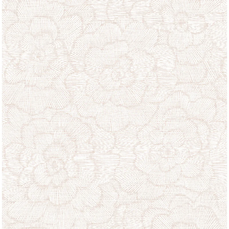 Periwinkle Textured Floral Wallpaper in Pink from the Pacifica Collection