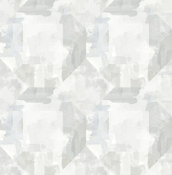 Perrin Light Grey Gem Geometric Wallpaper