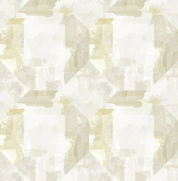 Perrin Olive Gem Geometric Wallpaper