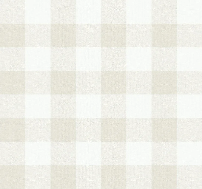 Picnic Plaid Wallpaper in Sand Dunes from the Beach House Collection