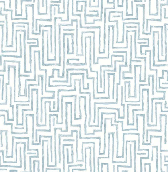 Ramble Blue Geometric Wallpaper