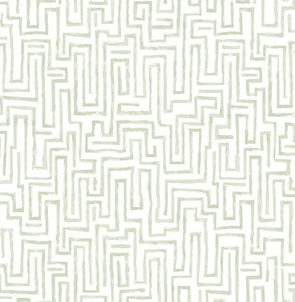 Ramble Sage Geometric Wallpaper