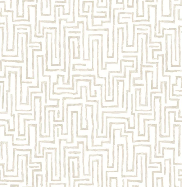 Ramble Taupe Geometric Wallpaper