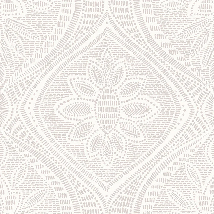 Scout Lavender Floral Ogee Wallpaper from Georgia Collection