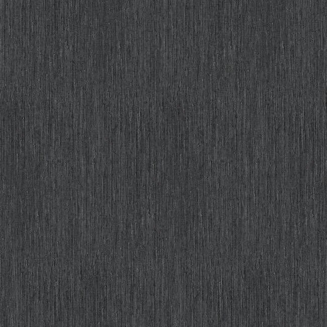 Seagrass Faux Grasscloth Wallpaper in Black and Silver