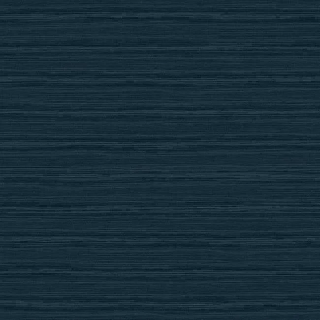 Shining Sisal Faux Grasscloth Wallpaper in Dark Metallic Navy