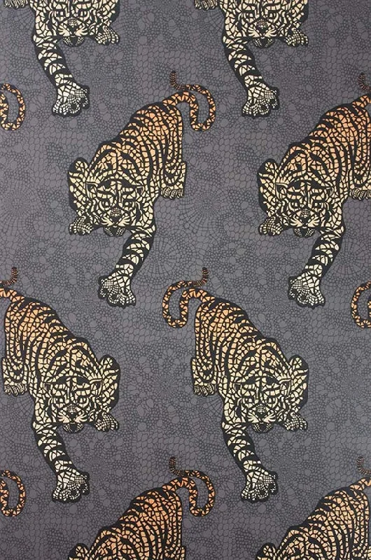 Tyger Tyger Wallpaper in Cacao and Marigold by Matthew Williamson for Osborne & Little