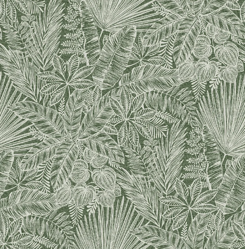 Vita Green Botanical Wallpaper